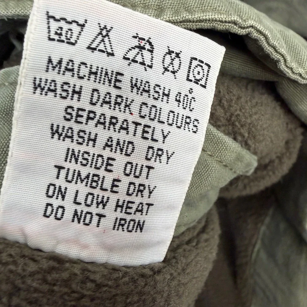 Mini Boden 11/12Y Olive Green Pull Over Fleece Lined Jacket 1/2‎ Zip Anorak
